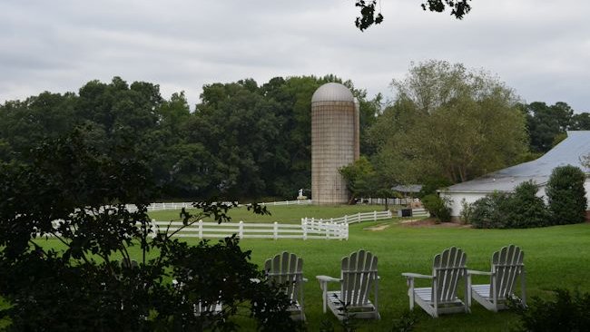 Fearrington House pastoral setting silo