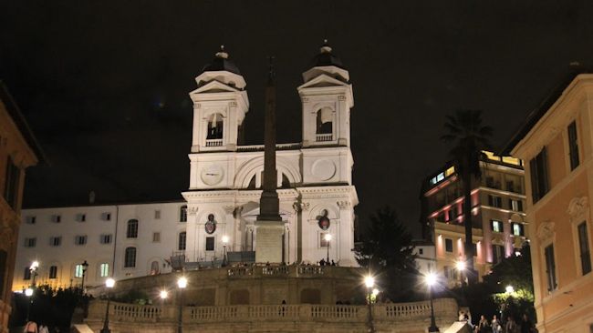 Rome Spanish Steps night