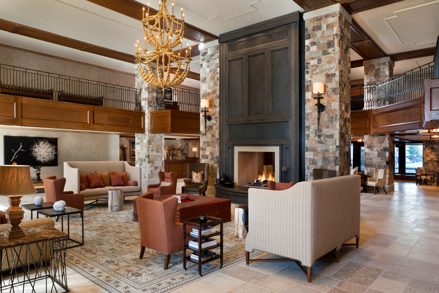 The St. Regis Deer Crest Resort lobby